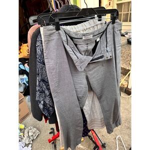 Coldwater Creek Striped white/Black capri pants sz 16